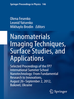 cover image of Nanomaterials Imaging Techniques, Surface Studies, and Applications